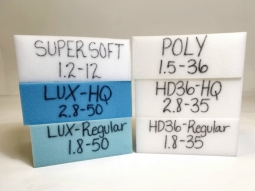 Upholstery Grade Foam Sample Pack - 8" x 8" x 3"